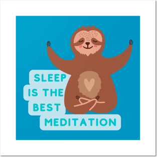 Meditating Sloth Posters and Art